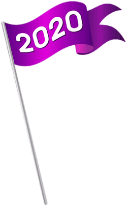 2020_Purple_Waving_Flag_PNG_Clipart