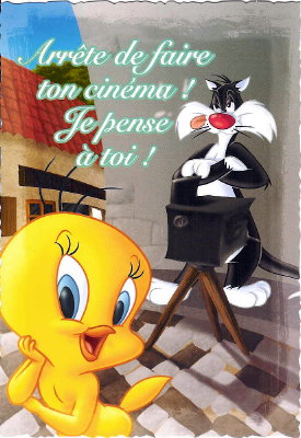 Tom & Jerry Carte postale Je ne rêve que de toi